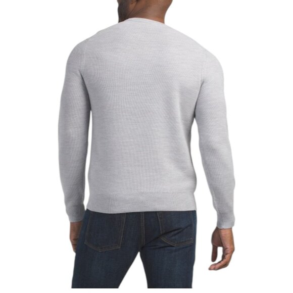 THEORY Merino Wool Honey Comb Textured Sweater - Picture 2 of 3